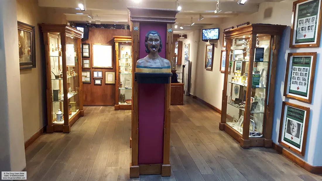 Amsterdamer Cannabis-Museum, aufgenommen während der Recherchen für das Buch „The Drug Users Bible“ (ISBN: 9780995593688)